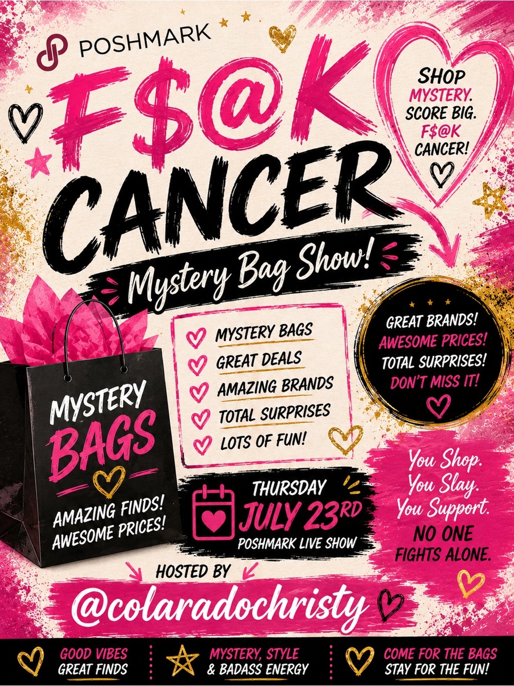 🖕F$@K CANCER MYSTERY BAG EVENT SHOW🖕 - Picture 1 of 1